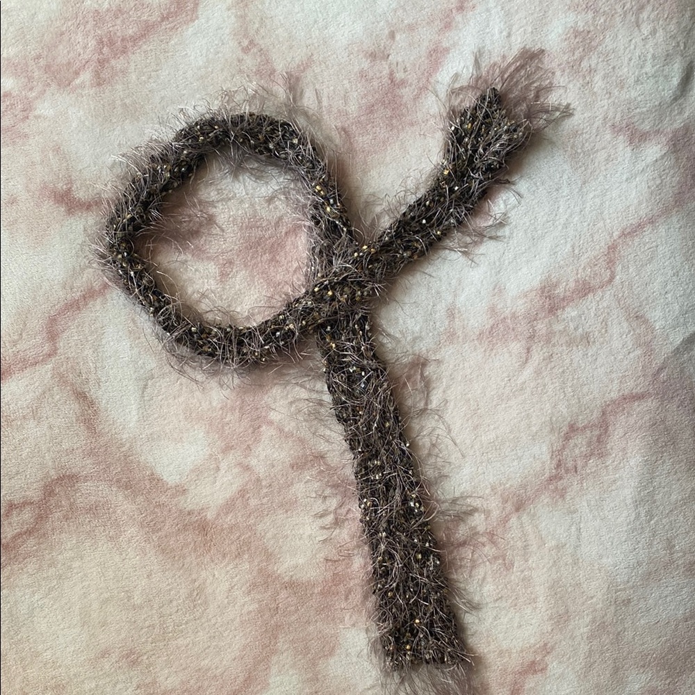 Elegant Brown and Gold Women's Scarf